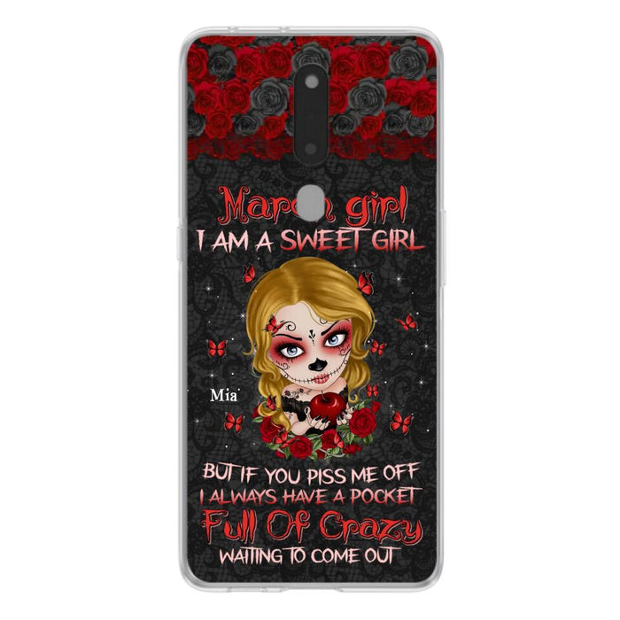 Custom Personalized Sweet Skull Girl Phone Case - Birthday Gift Idea For Skull Lover - I Am A Sweet Girl - Case For Xiaomi, Oppo And Huawei