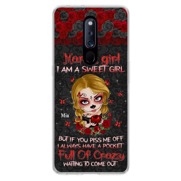 Custom Personalized Sweet Skull Girl Phone Case - Birthday Gift Idea For Skull Lover - I Am A Sweet Girl - Case For Xiaomi, Oppo And Huawei