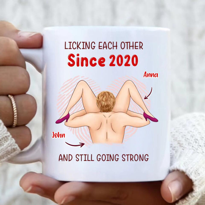 Custom Personalized Mug Coffee - Valentine's Day Gift For Him/Her - Licking Each Other And Still Going Strong