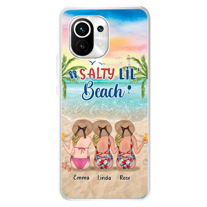 Custom Personalized Beach Girls Phone Case - Upto 3 Girls - Gift Idea For Friends/ Sisters - Salty Lil' Beach - Case For Xiaomi, Oppo And Huawei