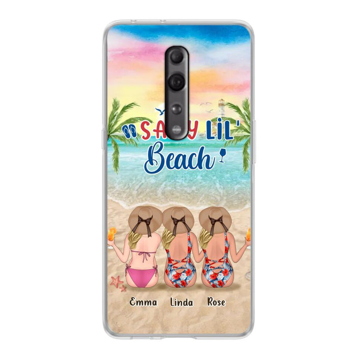 Custom Personalized Beach Girls Phone Case - Upto 3 Girls - Gift Idea For Friends/ Sisters - Salty Lil' Beach - Case For Xiaomi, Oppo And Huawei