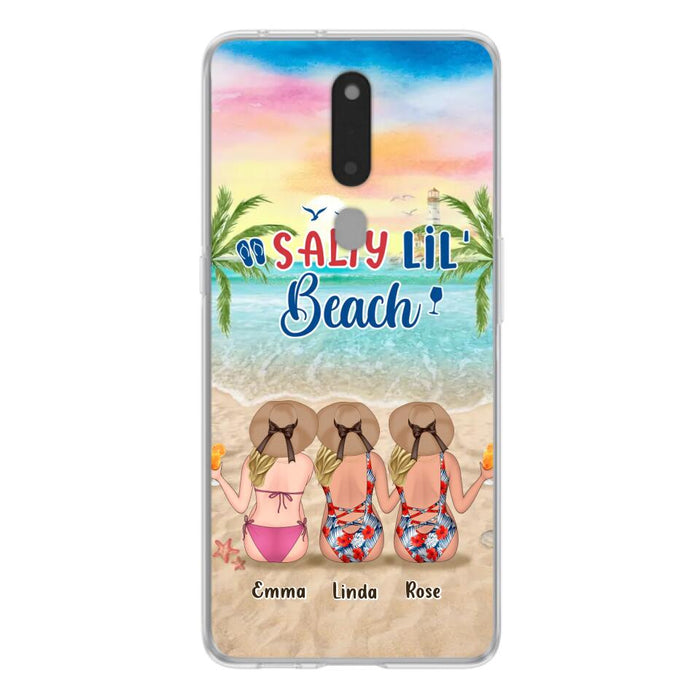 Custom Personalized Beach Girls Phone Case - Upto 3 Girls - Gift Idea For Friends/ Sisters - Salty Lil' Beach - Case For Xiaomi, Oppo And Huawei