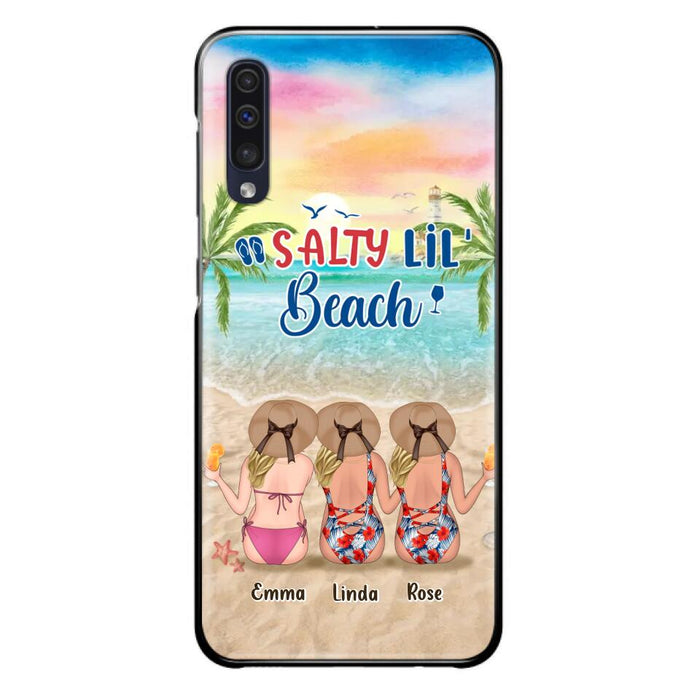 Custom Personalized Beach Girls Phone Case - Upto 3 Girls - Gift Idea For Friends/ Sisters - Salty Lil' Beach - Case For iPhone And Samsung