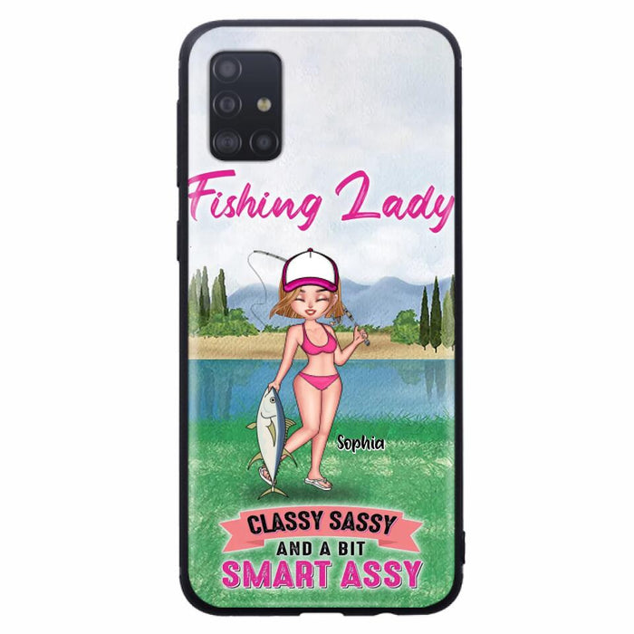 Custom Personalized Fishing Girl Phone Case - Gift Idea For Fishing Lovers - Fishing Lady, Classy Sassy And A Bit Smart Assy - Cases For iPhone & Samsung