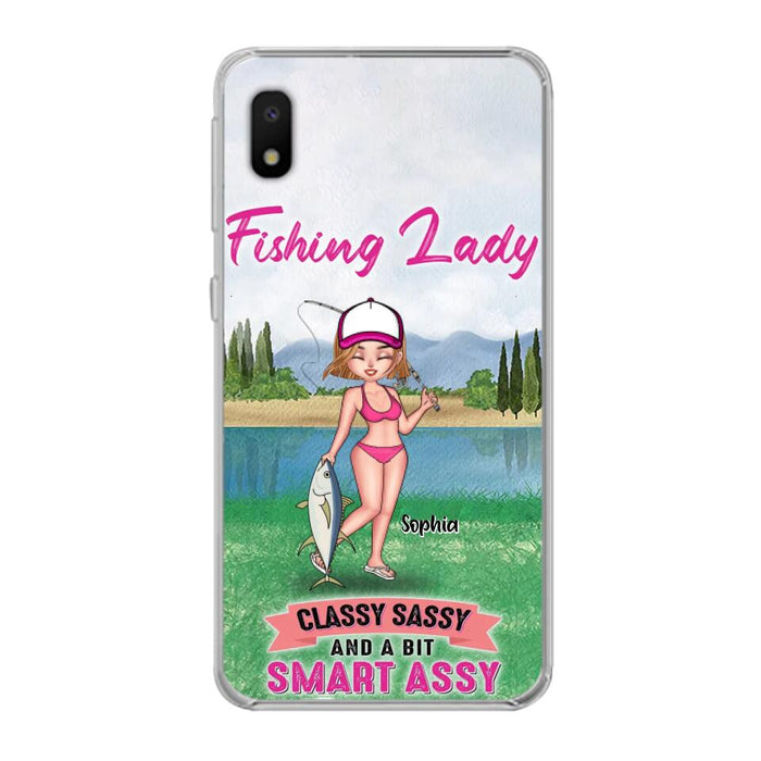 Custom Personalized Fishing Girl Phone Case - Gift Idea For Fishing Lovers - Fishing Lady, Classy Sassy And A Bit Smart Assy - Cases For iPhone & Samsung