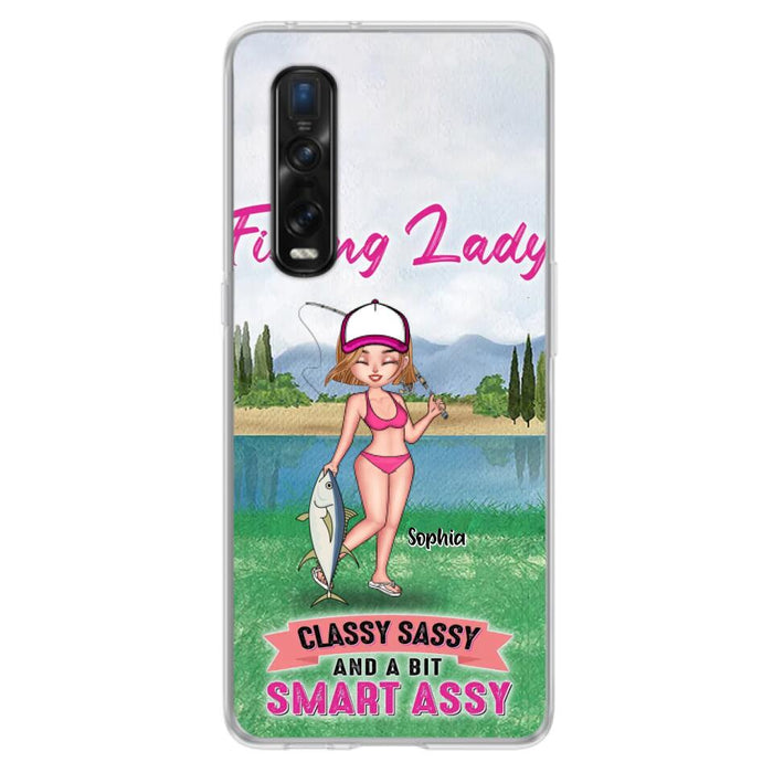 Custom Personalized Fishing Girl Phone Case - Gift Idea For Fishing Lovers - Fishing Lady, Classy Sassy And A Bit Smart Assy - Cases For Oppo, Xiaomi & Huawei