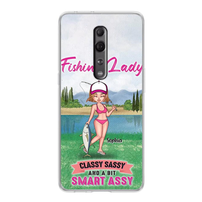 Custom Personalized Fishing Girl Phone Case - Gift Idea For Fishing Lovers - Fishing Lady, Classy Sassy And A Bit Smart Assy - Cases For Oppo, Xiaomi & Huawei