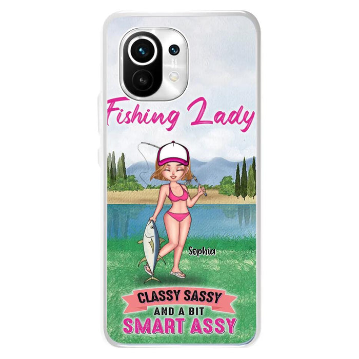 Custom Personalized Fishing Girl Phone Case - Gift Idea For Fishing Lovers - Fishing Lady, Classy Sassy And A Bit Smart Assy - Cases For Oppo, Xiaomi & Huawei