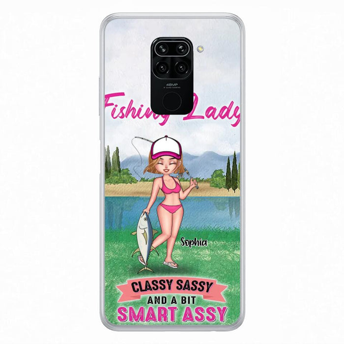 Custom Personalized Fishing Girl Phone Case - Gift Idea For Fishing Lovers - Fishing Lady, Classy Sassy And A Bit Smart Assy - Cases For Oppo, Xiaomi & Huawei