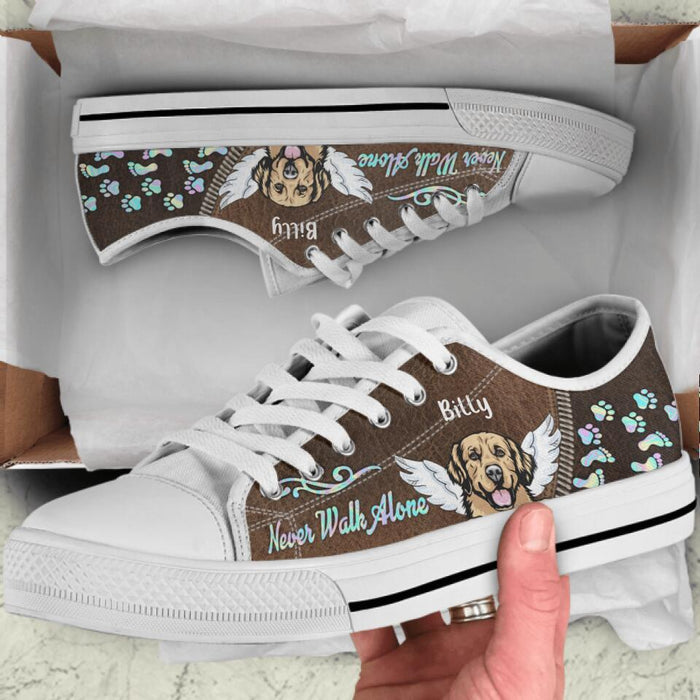 Custom Personalized Never Walk Alone Dog Sneaker - Best Gift For Dog Lover