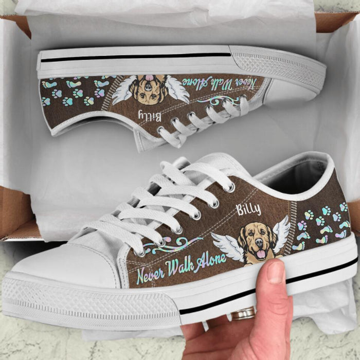 Custom Personalized Never Walk Alone Dog Sneaker - Best Gift For Dog Lover