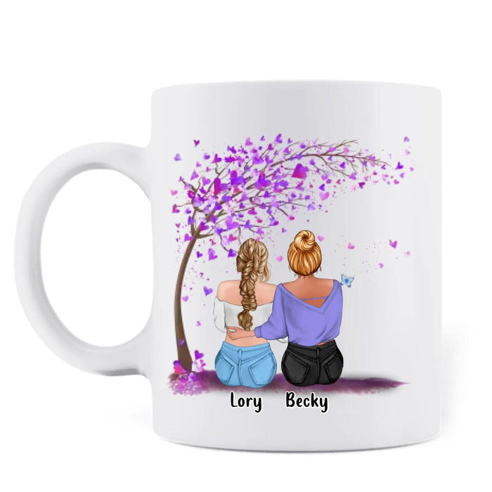 Custom Personalized Best Friend Coffee Mug - Gift Idea For Bestie/Friend- My Best Friend May Not Be My Sister By Blood But She's My Sister By Heart