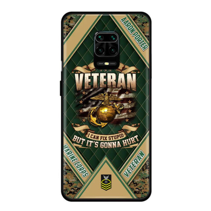 Custom Personalized Veteran Phone Case - Gift Idea For Veteran - I Am A veteran I Can Fix Stupid But It's Gonna Hurt - Case For Xiaomi, Oppo And Huawei