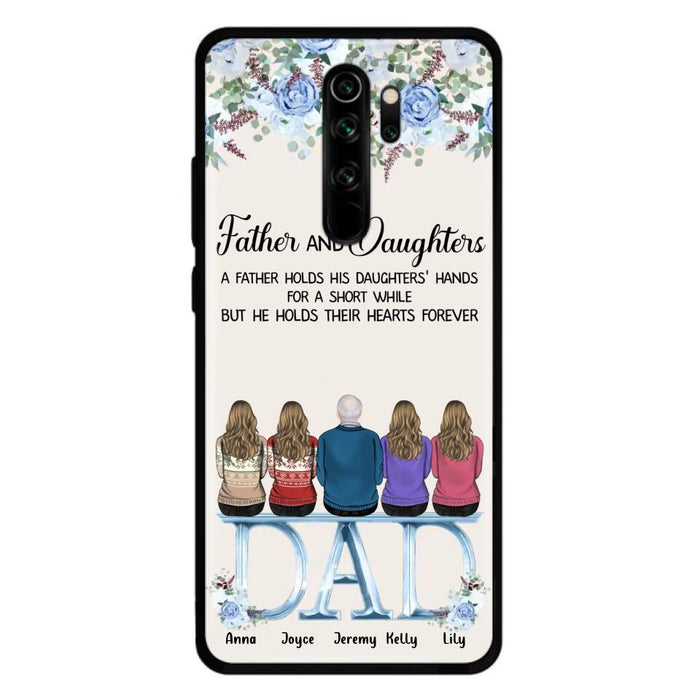 Custom Personalized Father Phone Case - Upto 5 People - Father's Day Gift Idea For Father - Father & Daughters A Father Holds His Daughters Hands For A Short While - Case for Xiaomi/Huawei/Oppo