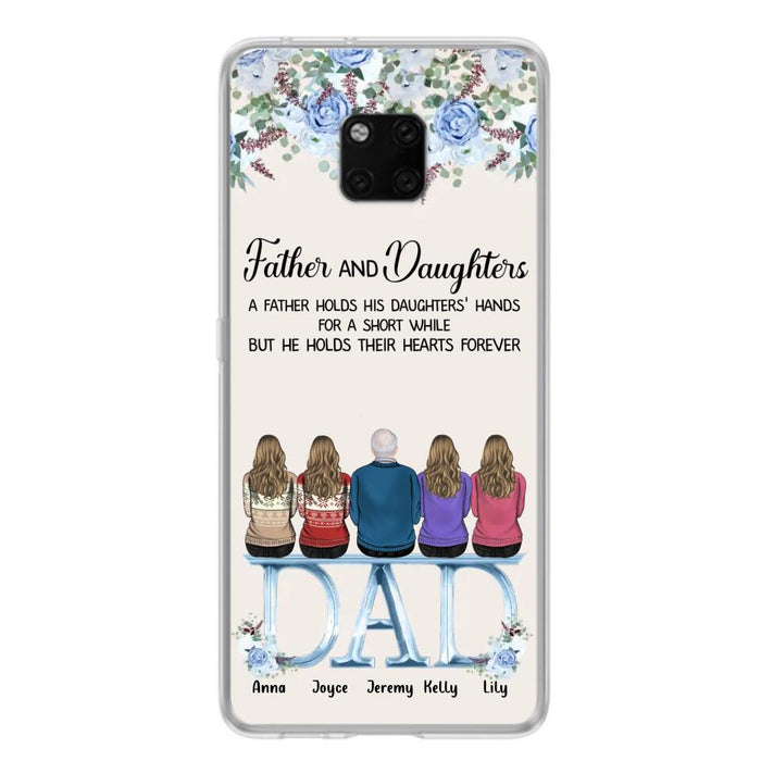 Custom Personalized Father Phone Case - Upto 5 People - Father's Day Gift Idea For Father - Father & Daughters A Father Holds His Daughters Hands For A Short While - Case for Xiaomi/Huawei/Oppo