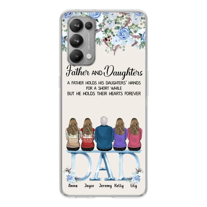 Custom Personalized Father Phone Case - Upto 5 People - Father's Day Gift Idea For Father - Father & Daughters A Father Holds His Daughters Hands For A Short While - Case for Xiaomi/Huawei/Oppo