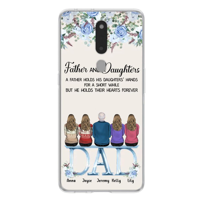 Custom Personalized Father Phone Case - Upto 5 People - Father's Day Gift Idea For Father - Father & Daughters A Father Holds His Daughters Hands For A Short While - Case for Xiaomi/Huawei/Oppo