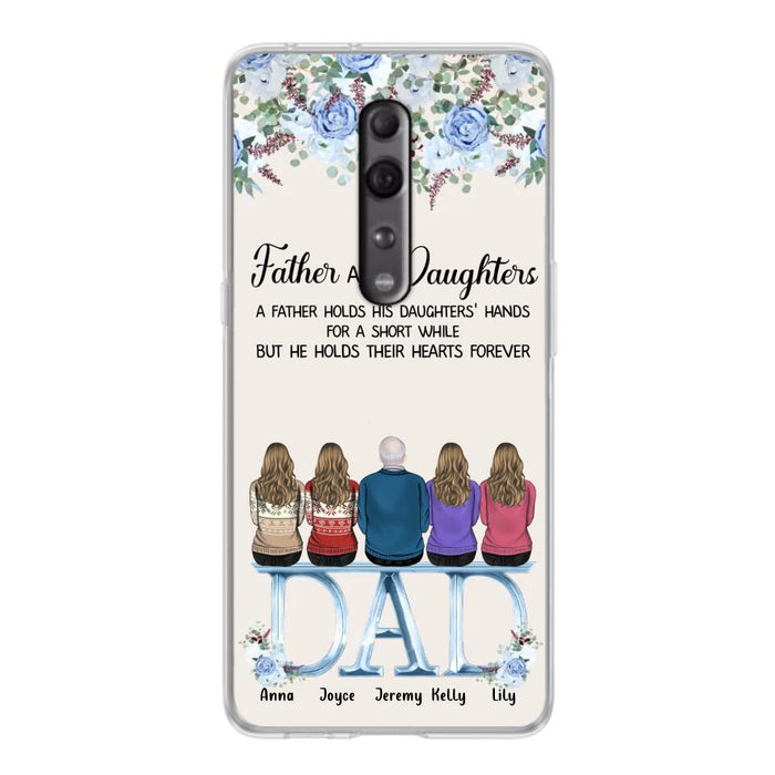 Custom Personalized Father Phone Case - Upto 5 People - Father's Day Gift Idea For Father - Father & Daughters A Father Holds His Daughters Hands For A Short While - Case for Xiaomi/Huawei/Oppo