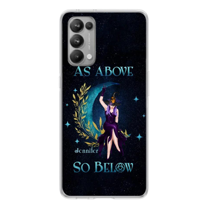 Custom Personalized Witch Phone Case - Gift Idea For Witch Lovers - As Above So Below - Cases For Oppo, Xiaomi & Huawei