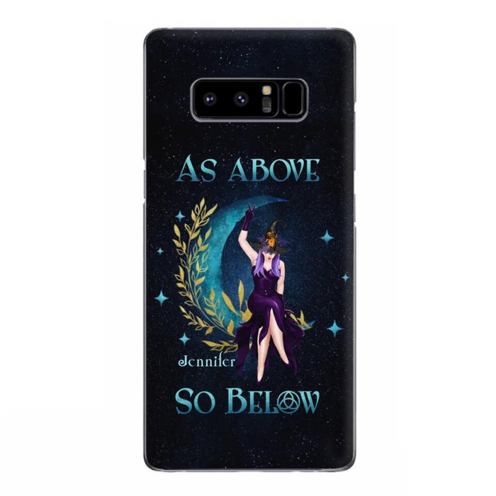 Custom Personalized Witch Phone Case - Gift Idea For Witch Lovers - As Above So Below - Cases For iPhone & Samsung