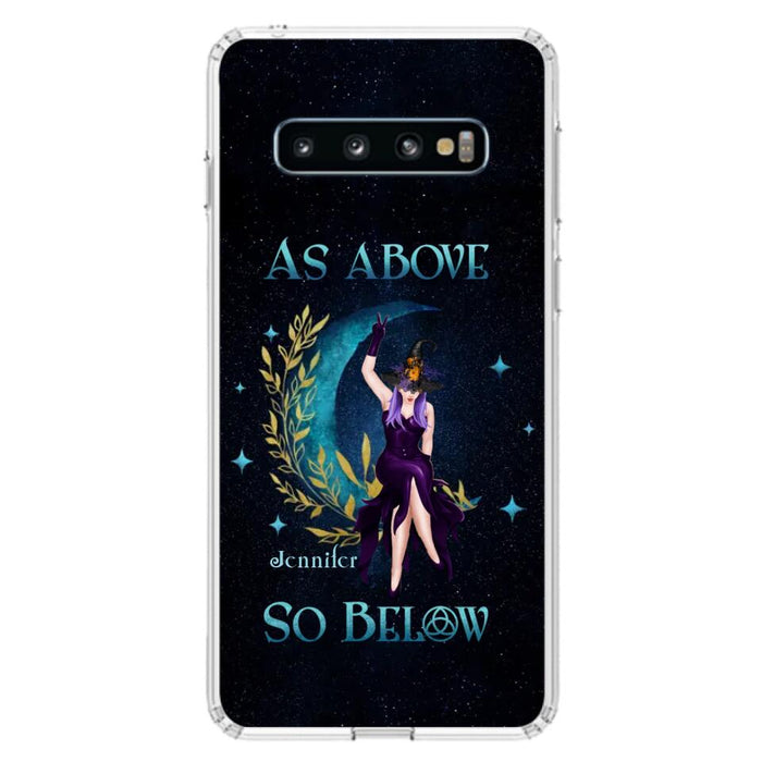 Custom Personalized Witch Phone Case - Gift Idea For Witch Lovers - As Above So Below - Cases For iPhone & Samsung