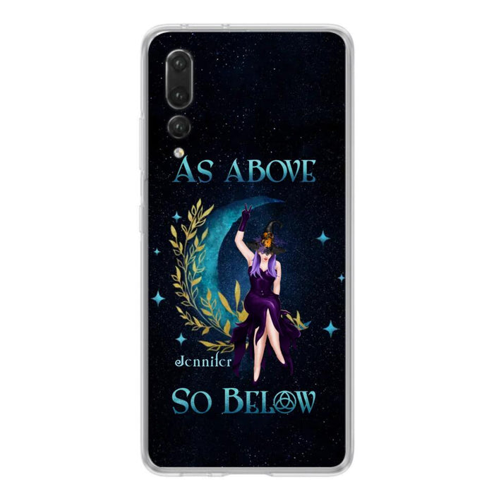 Custom Personalized Witch Phone Case - Gift Idea For Witch Lovers - As Above So Below - Cases For Oppo, Xiaomi & Huawei