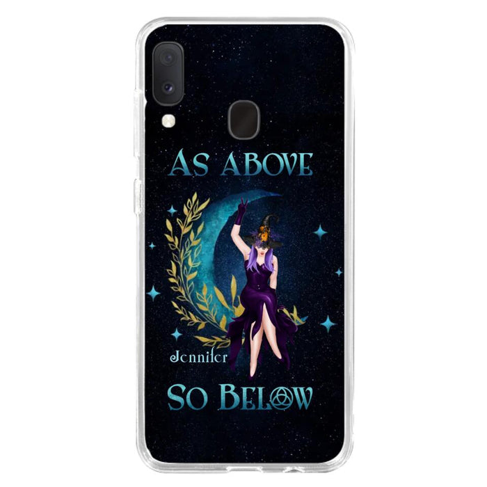 Custom Personalized Witch Phone Case - Gift Idea For Witch Lovers - As Above So Below - Cases For iPhone & Samsung