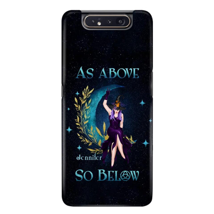 Custom Personalized Witch Phone Case - Gift Idea For Witch Lovers - As Above So Below - Cases For iPhone & Samsung