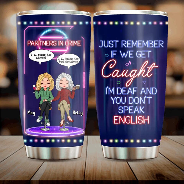 Custom Personalized Friends Tumbler - Gift Idea For Friends/Besties - Partners In Crime