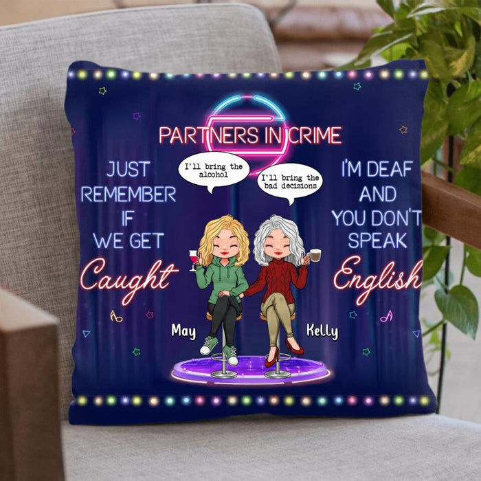 Custom Personalized Friends Pillow Cover - Gift Idea For Friends/Besties - Partners In Crime