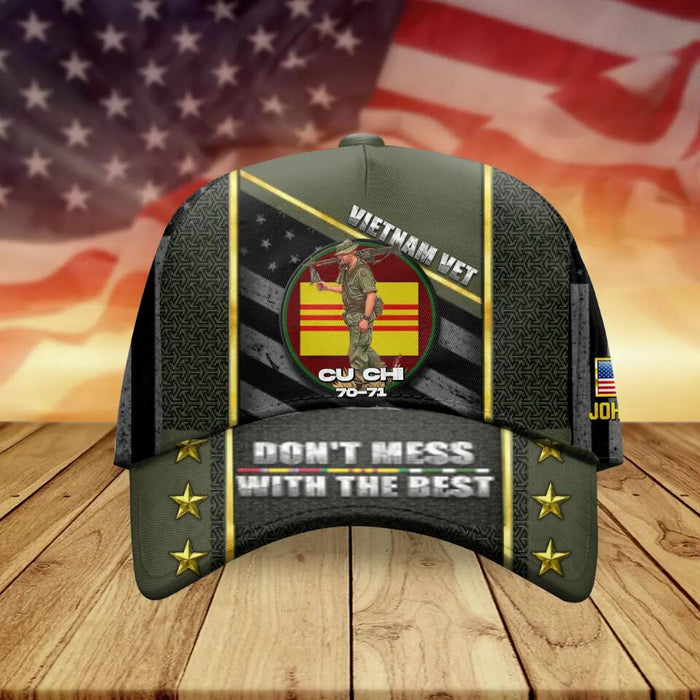 Custom Personalized Veteran Baseball Cap - Gift For Veteran/ Birthday Gift - Don't Mess With The Best Cap