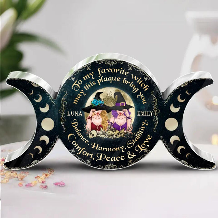 Custom Personalized Witch Acrylic Plaque - Gift Idea For Halloween/Wicca Decor/Pagan Decor/Friends - To My Favorite Witch