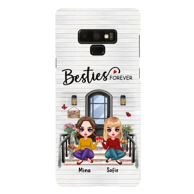 Custom Personalized Besties Sisters Front Porch Phone Case - Upto 5 Women - Gift Idea For Friends/ Besties/ Sisters - Besties Forever - Case For iPhone/ Samsung