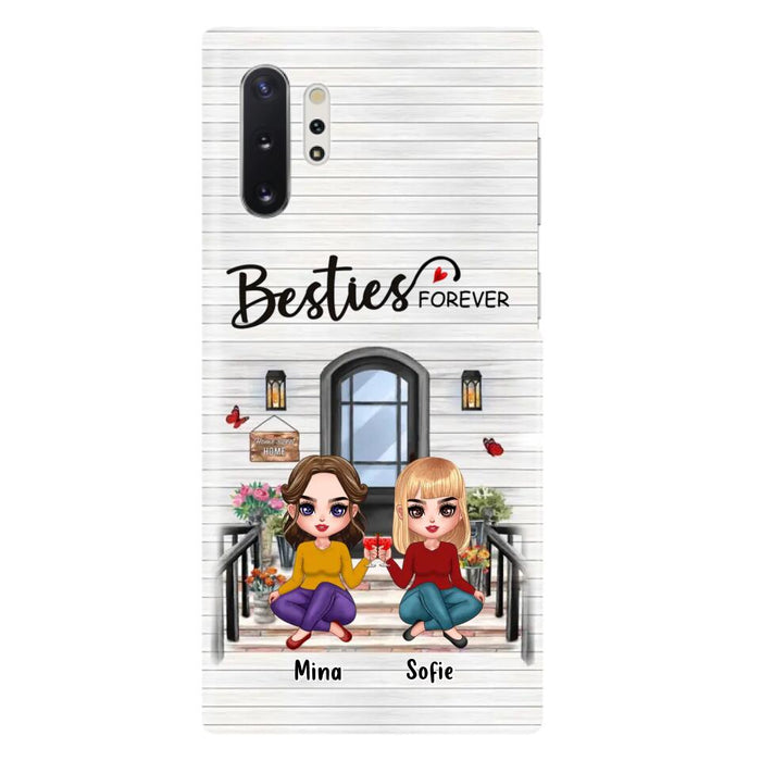 Custom Personalized Besties Sisters Front Porch Phone Case - Upto 5 Women - Gift Idea For Friends/ Besties/ Sisters - Besties Forever - Case For iPhone/ Samsung