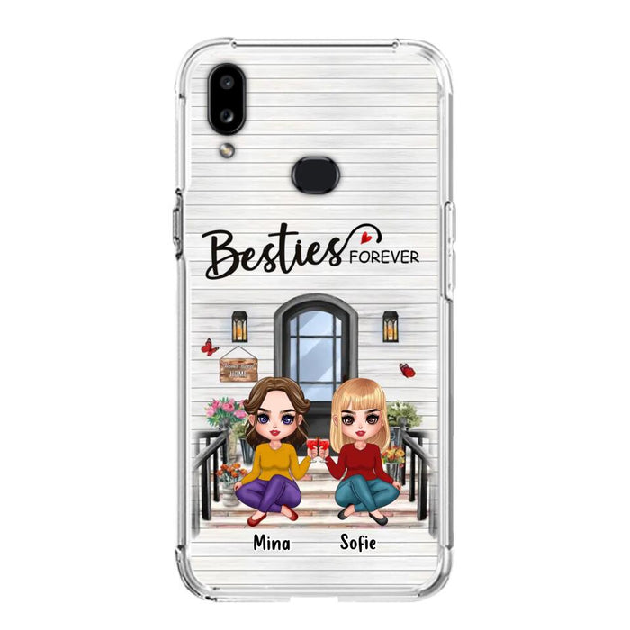 Custom Personalized Besties Sisters Front Porch Phone Case - Upto 5 Women - Gift Idea For Friends/ Besties/ Sisters - Besties Forever - Case For iPhone/ Samsung