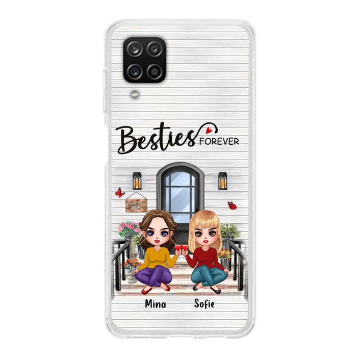 Custom Personalized Besties Sisters Front Porch Phone Case - Upto 5 Women - Gift Idea For Friends/ Besties/ Sisters - Besties Forever - Case For iPhone/ Samsung