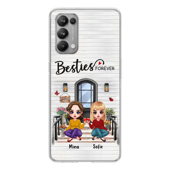 Custom Personalized Besties Sisters Front Porch Phone Case - Upto 5 Women - Gift Idea For Friends/ Besties/ Sisters - Besties Forever - Case For Xiaomi/ Oppo/ Huawei