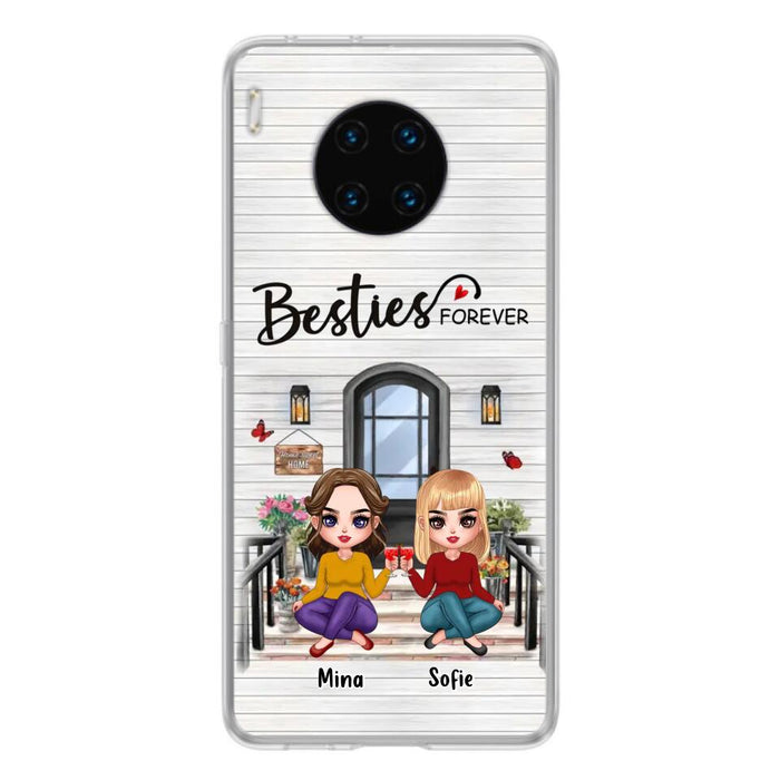 Custom Personalized Besties Sisters Front Porch Phone Case - Upto 5 Women - Gift Idea For Friends/ Besties/ Sisters - Besties Forever - Case For Xiaomi/ Oppo/ Huawei