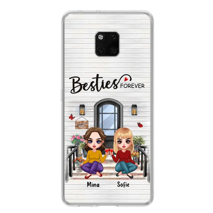 Custom Personalized Besties Sisters Front Porch Phone Case - Upto 5 Women - Gift Idea For Friends/ Besties/ Sisters - Besties Forever - Case For Xiaomi/ Oppo/ Huawei