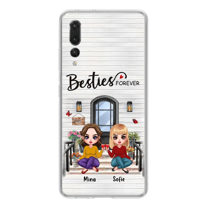 Custom Personalized Besties Sisters Front Porch Phone Case - Upto 5 Women - Gift Idea For Friends/ Besties/ Sisters - Besties Forever - Case For Xiaomi/ Oppo/ Huawei