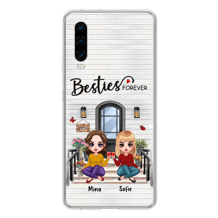 Custom Personalized Besties Sisters Front Porch Phone Case - Upto 5 Women - Gift Idea For Friends/ Besties/ Sisters - Besties Forever - Case For Xiaomi/ Oppo/ Huawei