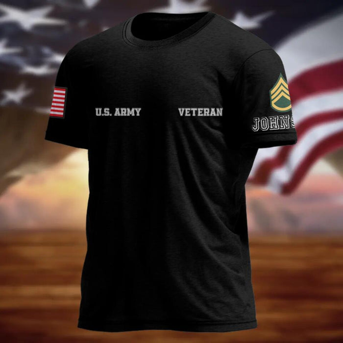 Custom Personalized U.S Veteran T-shirt - Gift Idea For Veteran -  HOOAH U.S.Army