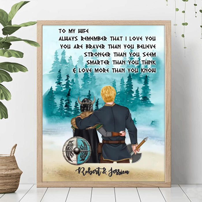 Custom Personalized To My Wife Unframed Vertical  Poster - Gift Idea For Wife From Husband - I Love You More Than You Know