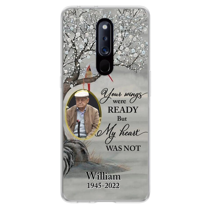 Custom Personalized Cardinal Memorial Phone Case for Xiaomi/ Oppo/ Huawei - Custom Photo - Your Wings Were Ready But My Heart Was Not