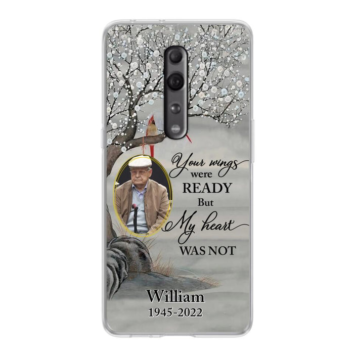 Custom Personalized Cardinal Memorial Phone Case for Xiaomi/ Oppo/ Huawei - Custom Photo - Your Wings Were Ready But My Heart Was Not