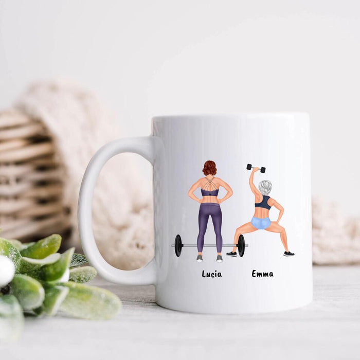Custom Personalized Workout Girls Coffee Mug - Gift for Gym Lovers/Workout Lovers