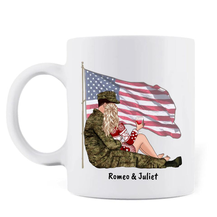 Custom Personalized Veteran Couple Coffee Mug - Gift for Veteran Couple/Husband and Wife