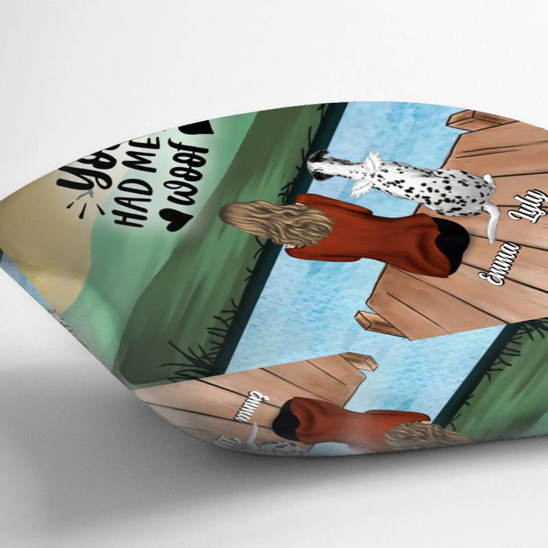 Personalized Dog Mom Fleece Throw Blanket/Quilt/Pillow Cover - Up to 5 Dogs -  Mother's Day Gift Idea for Dog Lovers - You Had Me  At Woof