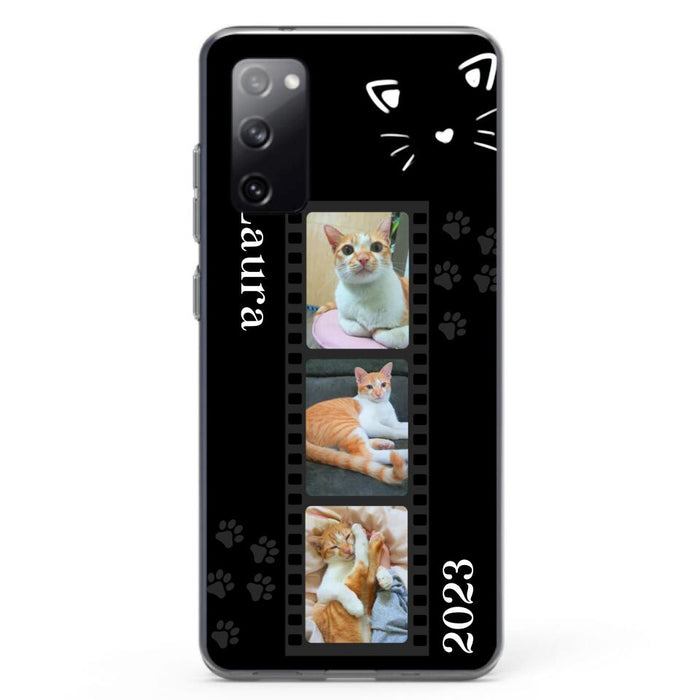 Custom Personalized Pet Photo Film iPhone/Samsung Phone Case - Gift for Cat Lovers/Birthday Gift