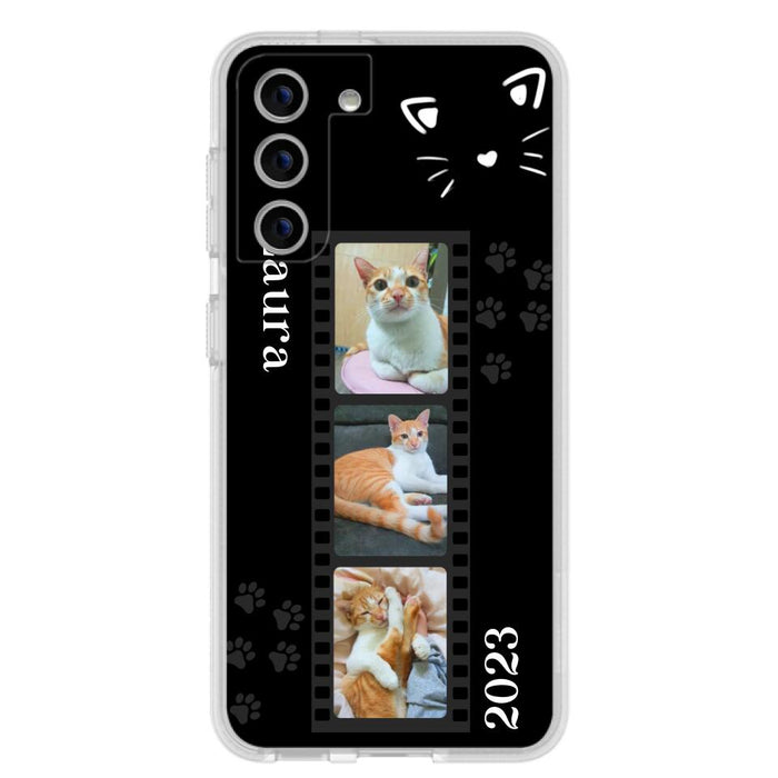 Custom Personalized Pet Photo Film iPhone/Samsung Phone Case - Gift for Cat Lovers/Birthday Gift